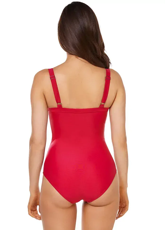 Dámské jednodílné plavky pro plnoštíhlé K 8073 - Effy  