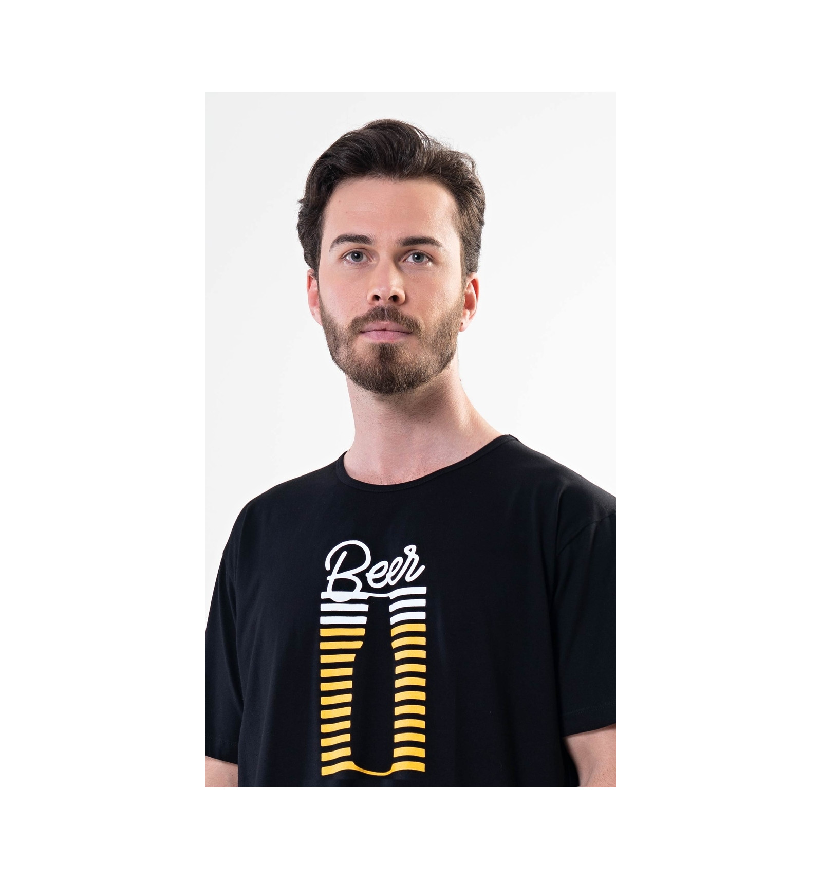 Pánská noční košile s krátkým rukávem Beer - Vienetta Secret