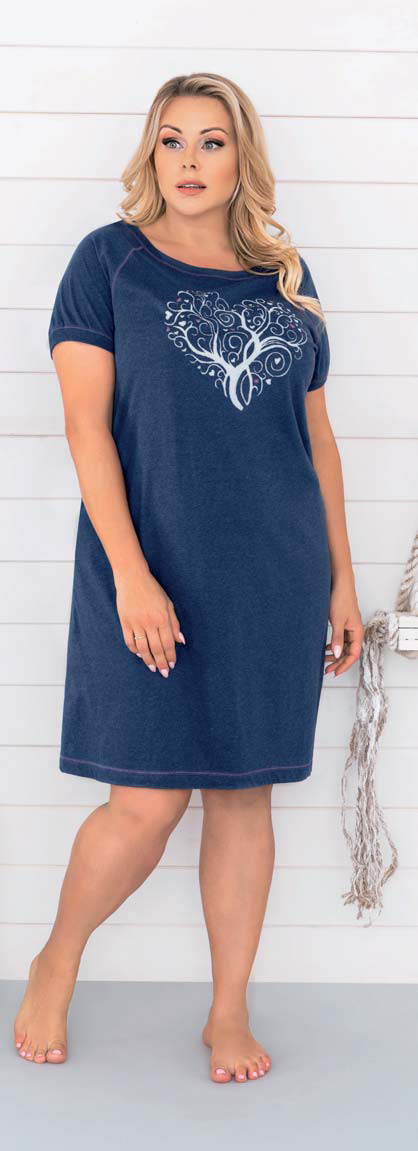 Dámská noční košile s krátkým rukávem Hosta  -Italian Fashion 