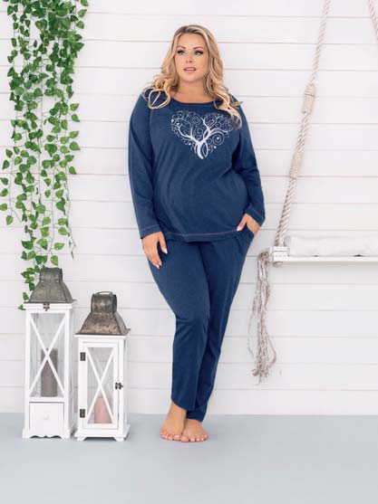 Dámské pyžamo s dlouhým rukávem Hosta - Italian Fashion