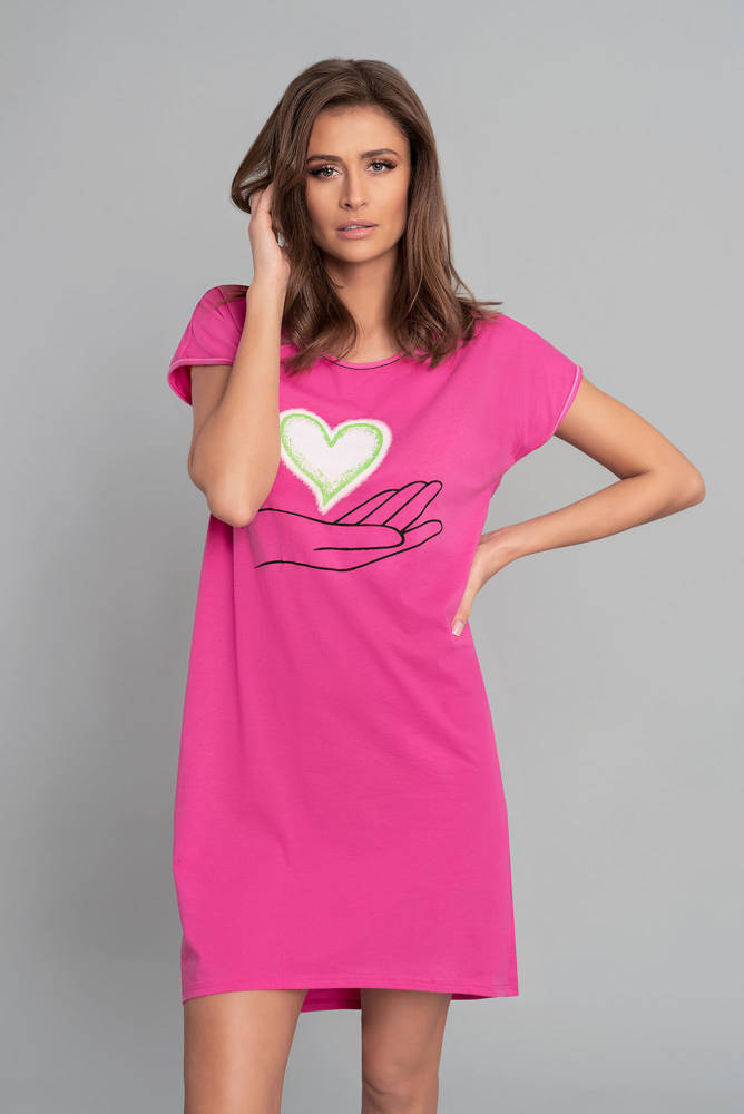 Dámská noční košile s krátkým rukávem Chiara  -Italian Fashion 