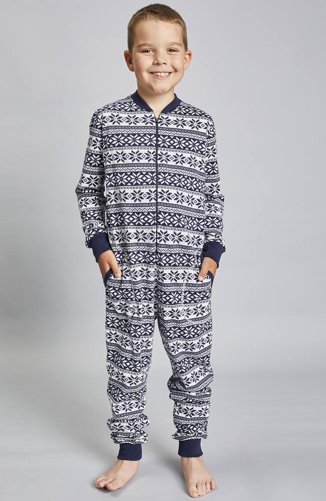 Chlapecký overal na spaní Alaska, vel.158/164, tmavě modrá, Italian Fashion