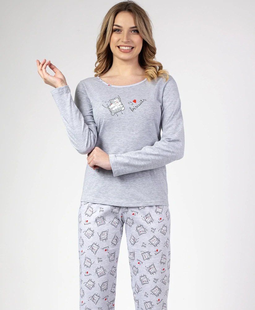 Dámské pyžamo s dlouhým rukávem 675 - Regina