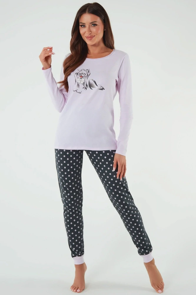 Dámské pyžamo s dlouhým rukávem 140K Dog - Italian Fashion