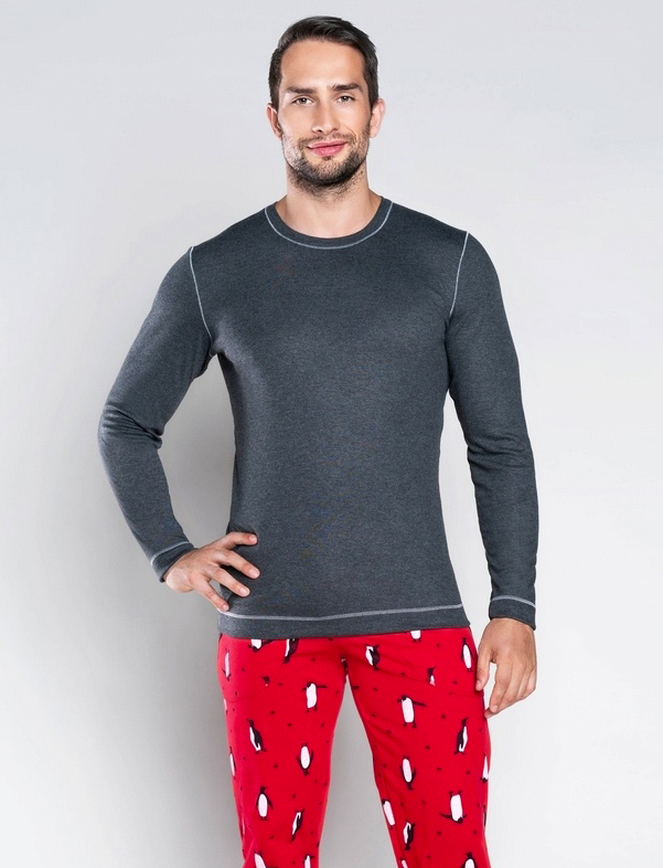 Pánské pyžamo s dlouhým rukávem Rico - Italian Fashion