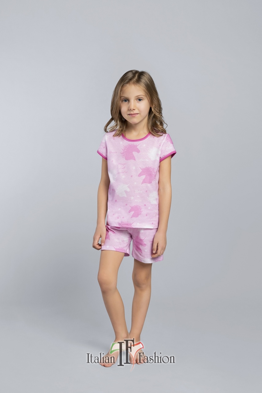Dívčí pyžamo Jednorožec s kraťasy Roxi - Italian Fashion