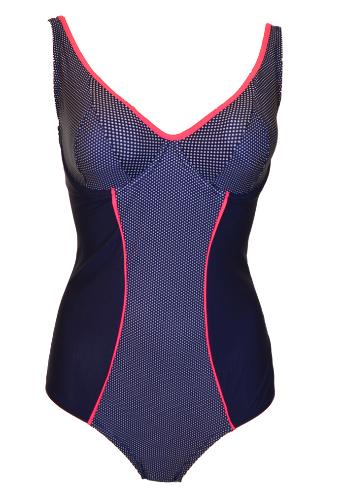 Dámské plavky jednodílné pro plnoštíhlé K 8314 - Effy