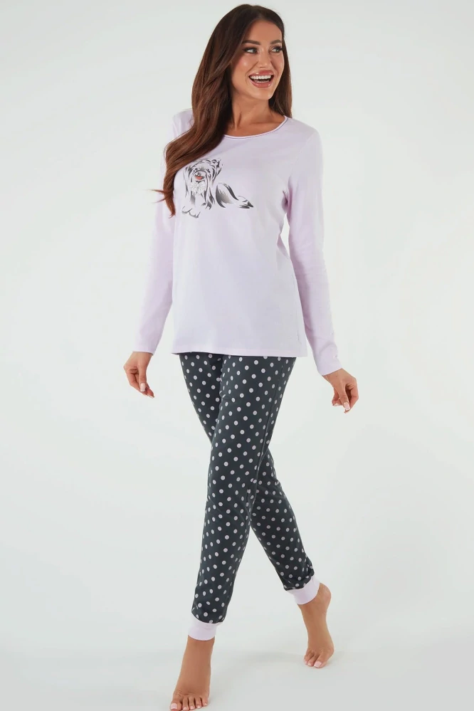 Dámské pyžamo s dlouhým rukávem 140K Dog - Italian Fashion