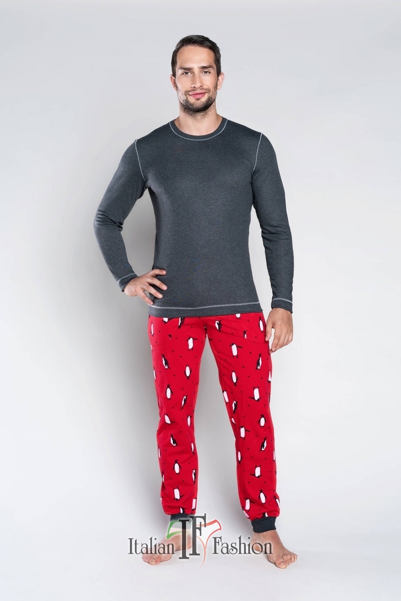 Pánské pyžamo s dlouhým rukávem Rico - Italian Fashion
