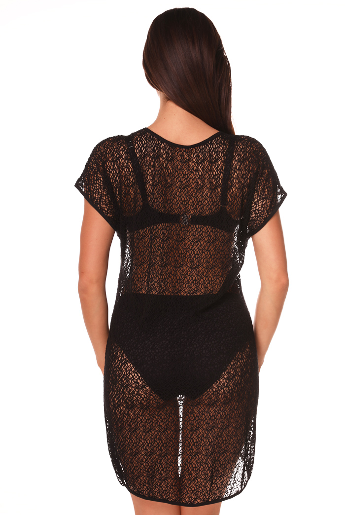 Plážové šaty, šaty k plavkám T 8054 tmavě modrá - Effy 