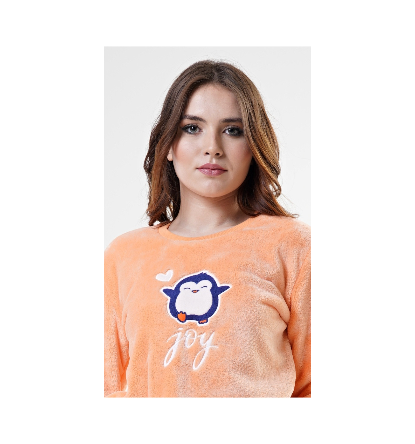 Dámské teplé pyžamo dlouhé Kuličky - Vienetta Secret 