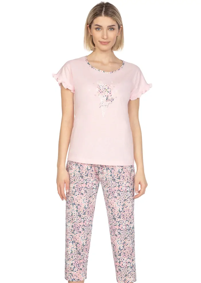 Dámské pyžamo s krátkým rukávem  666 - Regina 