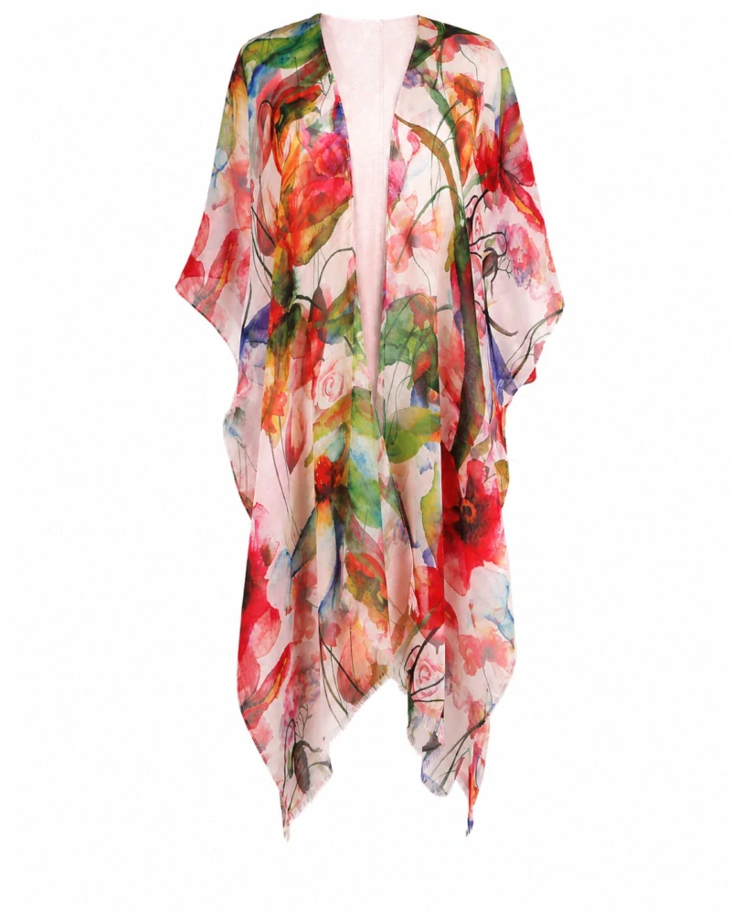 Plážové šaty - plážové kimono květ, vel.Uni, Effy