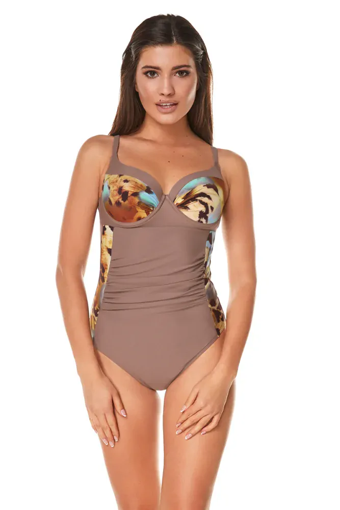 Dámské jednodílné plavky pro plnoštíhlé K 8007 - Effy  