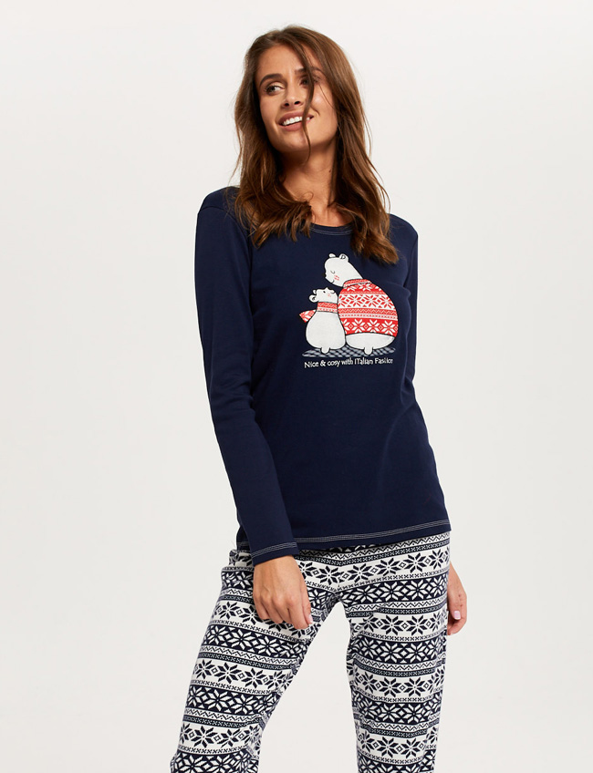 Dámské pyžamo s dlouhým rukávem Arktyka - Italian Fashion