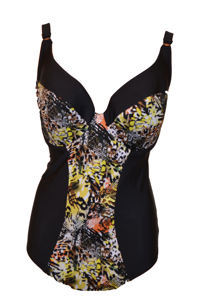 Dámské jednodílné plavky pro plnoštíhlé K 7231 - Effy