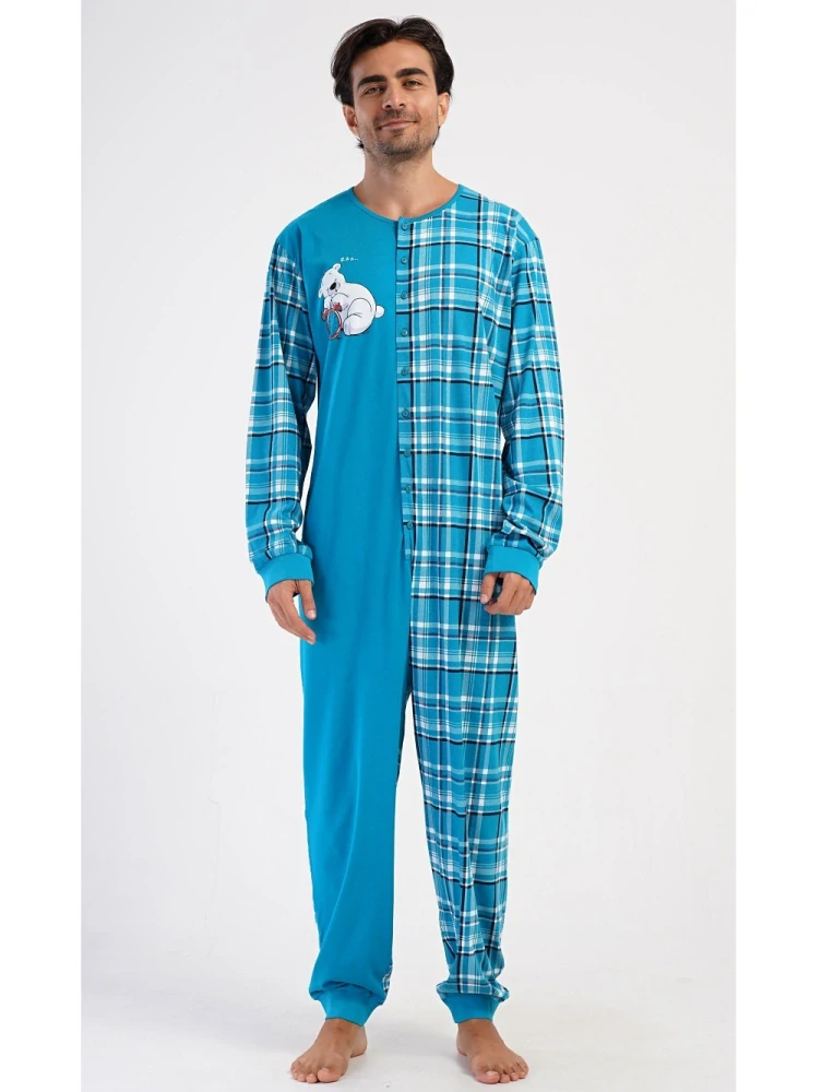 Pánský overal na spaní Méďa Ospalec - Vienetta Secret
