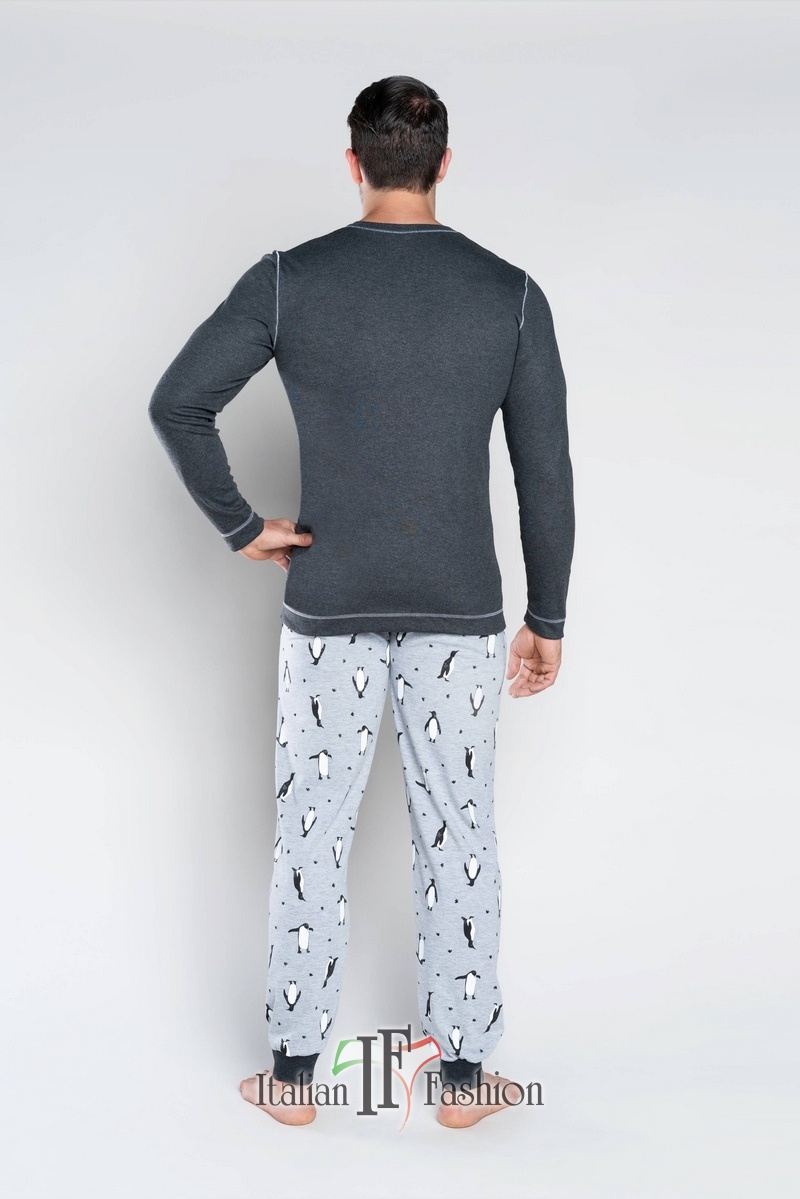 Pánské pyžamo s dlouhým rukávem Rico - Italian Fashion