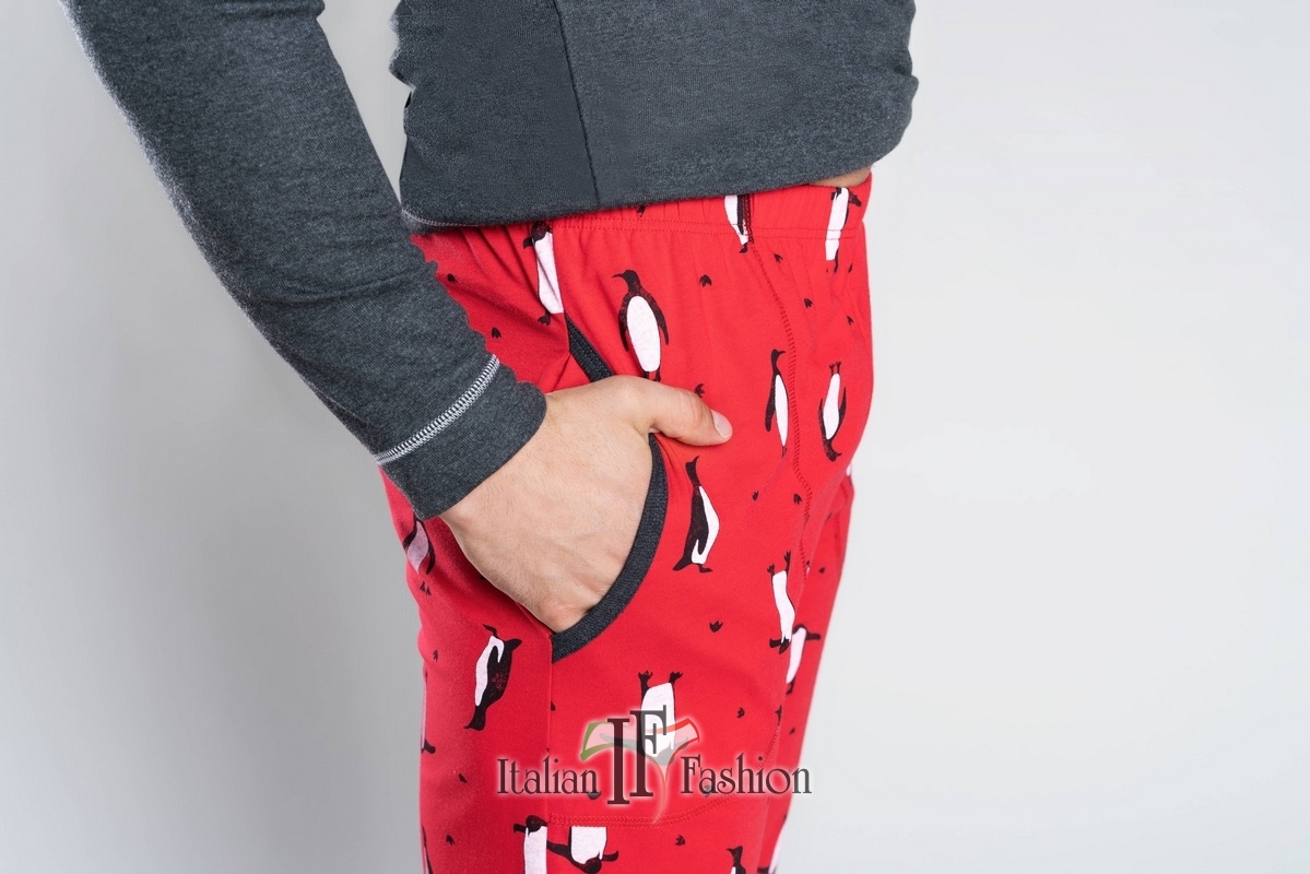 Pánské pyžamo s dlouhým rukávem Rico - Italian Fashion